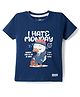 Little Darlings Sinker Knit Half Sleeves Duck Printed T-Shirt - Navy Blue