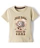 Little Darlings Sinker Knit Half Sleeves Board Game Theme Printed T-Shirt - Olive Green