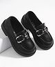 KIDLINGSS Buckle Applique Detailed Slip On Loafers - Black