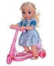 AKN TOYS Cute Electric Baby Scooter Doll Toy Lights Princess With Music for Toddler- PACK OF - ( COLOR MAY VARY )- Height 30 cm