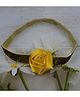 Little Miss Cuttie Flower Applique Glitter Detailed Headband - Yellow