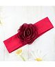 Little Miss Cuttie Floral Applique Detailed Headband - Red