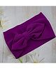 Little Miss Cuttie Bow Applique Detailed Headband - Purple