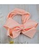 Little Miss Cuttie Bow Applique Detailed Headband - Peach