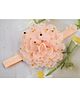 Little Miss Cuttie Polka Dot Floral Applique Detailed Headband - Peach