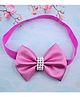 Little Miss Cuttie Pearl Embellished Bow Applique Detailed Headband - Pink