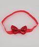 Little Miss Cuttie Bow Applique Detailed Sequins Embellished - Red