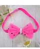 Little Miss Cuttie Pearl Embellished Bow Applique Detailed Headband - Dark Pink