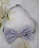 Little Miss Cuttie Stones  Embellished Bow Applique Detailed Headband - Grey