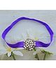 Little Miss Cuttie Pearl Rhinestone Detailed Headband - Purple