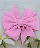 Little Miss Cuttie Textured Bow Applique Detailed Alligator Hair Clip - Pink