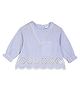MINI KLUB Cotton Woven Full Sleeves Striped Top - Blue