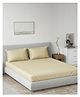 DDecor Topical Tones Collection 100% Cotton Dyed 180TC King Flat Bedsheet with 2 Pillow Covers - Beige