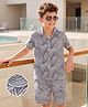 Kookie Kids Woven Half Sleeves Printed Shirt & Shorts Co-ord Set - Multicolor