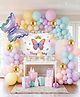 Special You Rubber Butterfly Theme Birthday Decoration Kit For Baby Girl- 59 Pcs