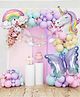 Special You Unicorn Theme Birthday Decoration Kit for Baby Girl with Pastel Balloons- 47 Pcs