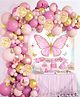 Special You  Butterfly Theme Birthday Decoration Kit For Girls-65Pcs