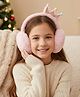 Ziory Princess Tiara Applique Detailed Earmuffs - Baby Pink