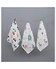 OBABY Baby Muslin Wash Cloth 6 Layer Soft Cotton Face & Body Towel for Newborns Pck Of 3