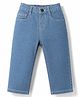 Kookie Kids Denim Woven Full Length Solid Jeans - Light Blue