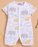 Wonderchild Half Sleeves Animal Printed Romper - White