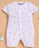 Wonderchild Half Sleeves Stars Printed Romper - White