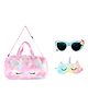 Sanjis Enterprise Kids Fur Duffle Bags for Travel Swimming Sports Dance Gymnastics Sports Gym Bag Kids with sunglass and eyemask
