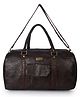 Sanjis Enterprise Brown Textured Faux Leather Stylish & Spacious Weekender Duffle Bag for Travel for Men and Women