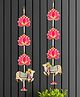 Divyakosh Lotus Cow Decorative Hanging | 25-Inch Lotus Latkan with Kamdhenu Cow Motif for Door, Wall & Pooja Room | Traditional Festive Home Decor for Diwali, Navratri & Mandir (Set of 2)