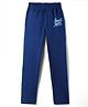 Kookie Kids Single Jersey Knit Full Length Track Pant with Street Mode Print - Navy Blue
