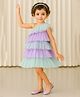 A Little Fable Woven Sleeveless Ruffle Detailed Layered Dress - Multi Colour
