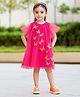 A Little Fable Woven Sleeveless Butterfly Applique Dress - Fuchsia