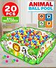 Fiddlerz Zoo Ball Pool Play Tent for Kids Large Foldable Pop-Up Indoor Outdoor Ball Pit Fun Activity Playhouse for Boys and Girls (20 Balls Included)