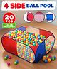 Fiddlerz Ball Pool for Kids Foldable Pop-Up Indoor Outdoor Ball Pit with Colorful Design Safe and Durable Fun Activity Playhouse (20 Balls Included)