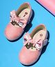 Mine Sole Stone & Pearl Detailed Bow Embellished Mary Jane Ballerina - Pink Color