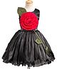Enfance Sleeveless Floral Applique Detailed Dress - Black