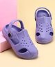 Pine Kids Back Strap Solid Clogs - Purple