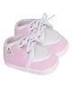 Neska Moda Cotton Colour Blocked Lace Up Booties - Pink