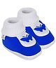 Neska Moda Butterfly Applique & Frill Detailed Booties - Blue