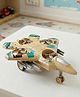 Play Nation Friction Powered Fighter Plane Toy with Four Rotating Fans - Brown & Green| Play Vehicle for Early Learning| Fun Toy for 3+ Years | BIS Certified| Imaginative Play| Gifting Idea