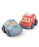 Play Nation Pull Back Fire and Police Emergency Vehicle Toy Pack of 2 - Blue & Red| Car with Light & Sound| Ideal Gift for Kids 3 Years+| Motor Skill & Sensory Development|BIS certified| Role Play Toy