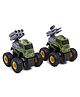 Play Nation Die-Cast Mega Strike Truck Pack of 2| Friction Powered Military Truck Toy for Kids| Push & Go Off-Road Vehicles| Gifting Idea for 3+ Year | BIS Certified