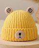 Kicks & Crawl Woollen Knit Lamb Bear Designed & Ear Applique Detailed Beanie - Yellow - Circumference - 49.5 Cm