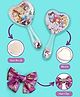Yellow Bee Disney Princesses Featuring Cinderella Belle & Jasmine Designed Bow Applique Detailed Hair Accessories Set - Multi Colour