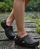 Pine Kids School Shoes Solid Colour Clogs with Back Strap - Black