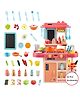 NEGOCIO 42 Pcs Modern Kitchen Set with Steam, Light, Sound, and Water Effect | Realistic Pretend Play for Kids- PACK OF 1- COLOR MAY VARY