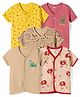OHMS Single Jersey Knit Half Sleeves Jhablas With Elephant Print Pack Of 5 - Multicolour