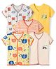 OHMS Single Jersey Knit Half Sleeves Jhablas With Elephant Print Pack Of 5 - Multicolour