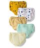 OHMS Single Jersey Knit Panties With Nautical Theme Print Pack Of 5 - Multicolour