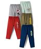 OHMS Single Jersey Knit Full Length Printed Lounge Pants Pack of 5 - Multicolor